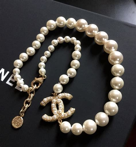 authentic chanel pearl necklace.